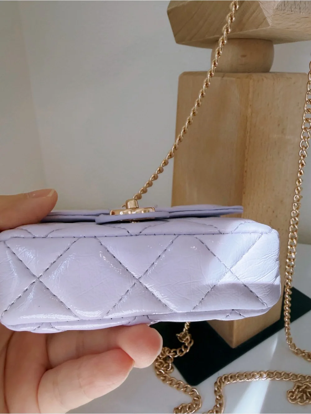 Lavender Quilted Mini Crossbody Card Holder 💜